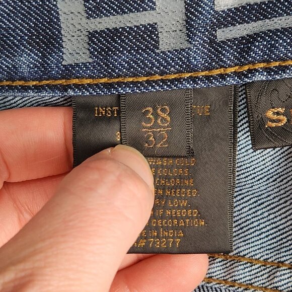 Helix Jeans Mens 38X32 Blue Slim Bootcut Dark Wash Casual Denim Classic Comfort - Picture 10 of 11